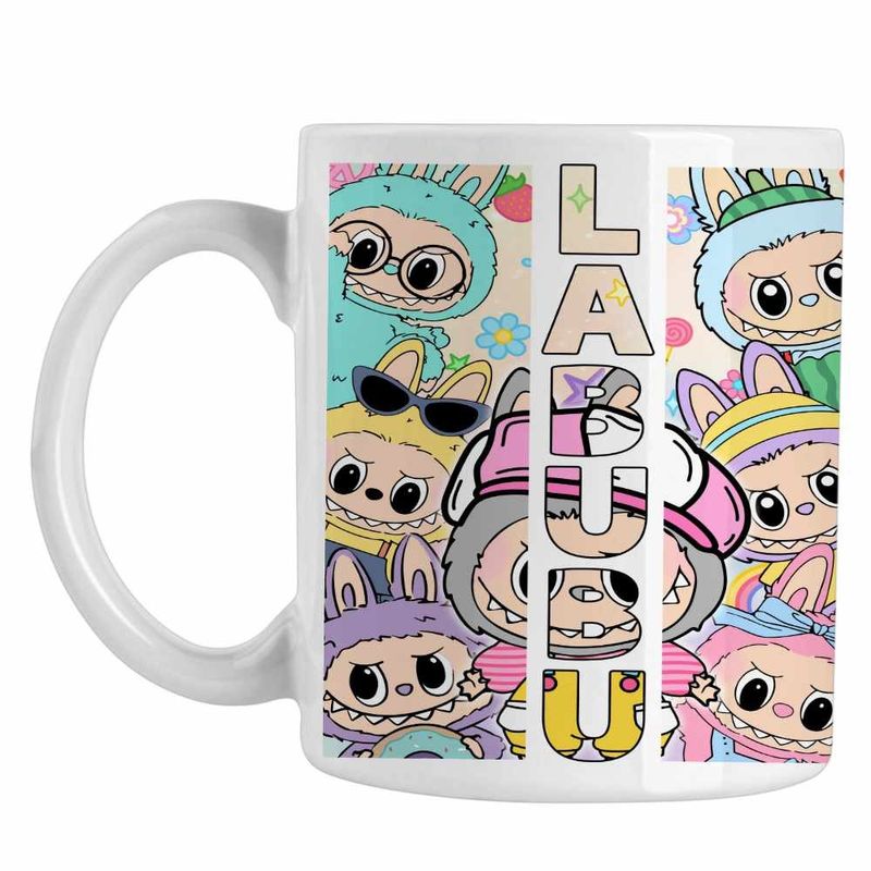 Casa si Gradina - Bucatarie si vesela - Cani si pahare - Cani si cesti - Cana Labubu Cool Party CoolTrend, alba, 330ml - Infinity.ro