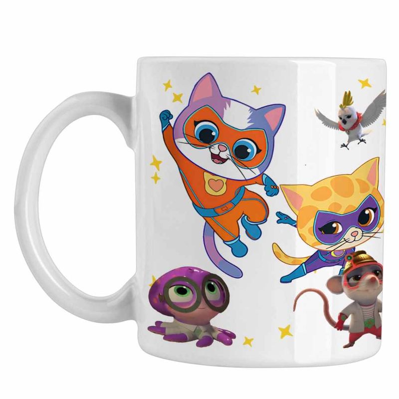 Casa si Gradina - Bucatarie si vesela - Cani si pahare - Cani si cesti - Cana Super Pisicute Ghem Sclipi CoolTrend, alba, 330ml - Infinity.ro