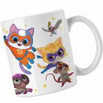 Casa si Gradina - Bucatarie si vesela - Cani si pahare - Cani si cesti - Cana Super Pisicute Ghem Sclipi CoolTrend, alba, 330ml - Infinity.ro