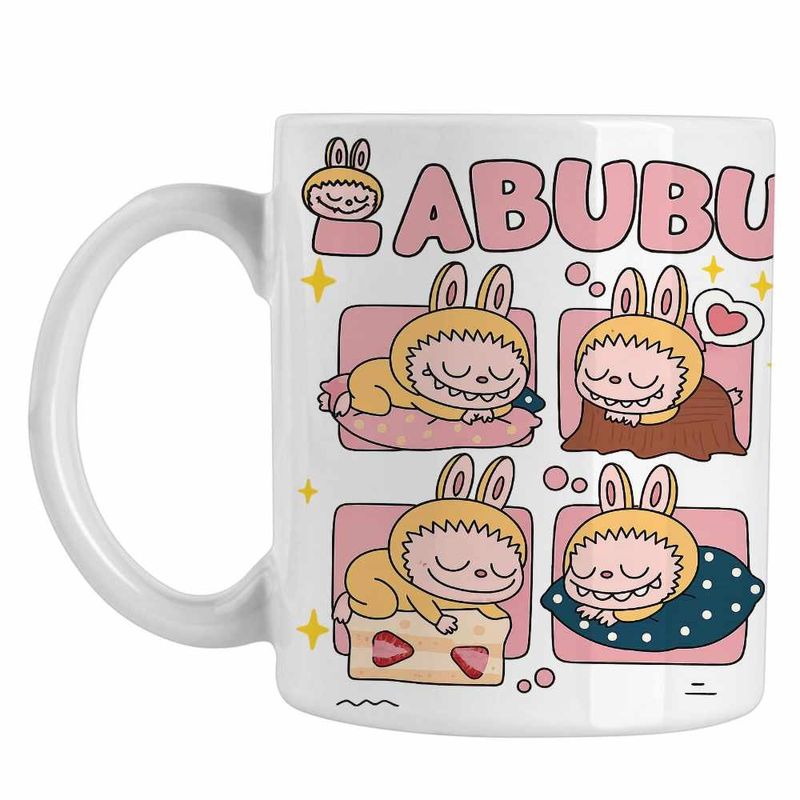 Casa si Gradina - Bucatarie si vesela - Cani si pahare - Cani si cesti - Cana Labubu Baby Sleep Somn Usor Bebelus CoolTrend, alba, 330ml - Infinity.ro