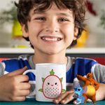 Casa si Gradina - Bucatarie si vesela - Cani si pahare - Cani si cesti - Cana Squishmallows Capsuna Squis Squad CoolTrend, alba, 330ml - Infinity.ro
