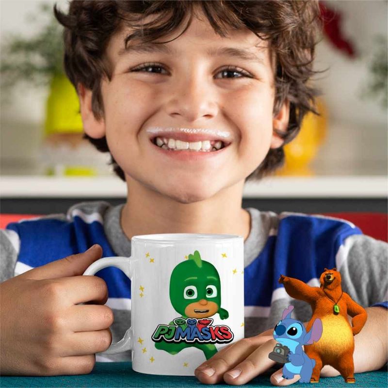 Casa si Gradina - Bucatarie si vesela - Cani si pahare - Cani si cesti - Cana Eroii Pijama Gekko Pjmasks CoolTrend, alba, 330ml - Infinity.ro