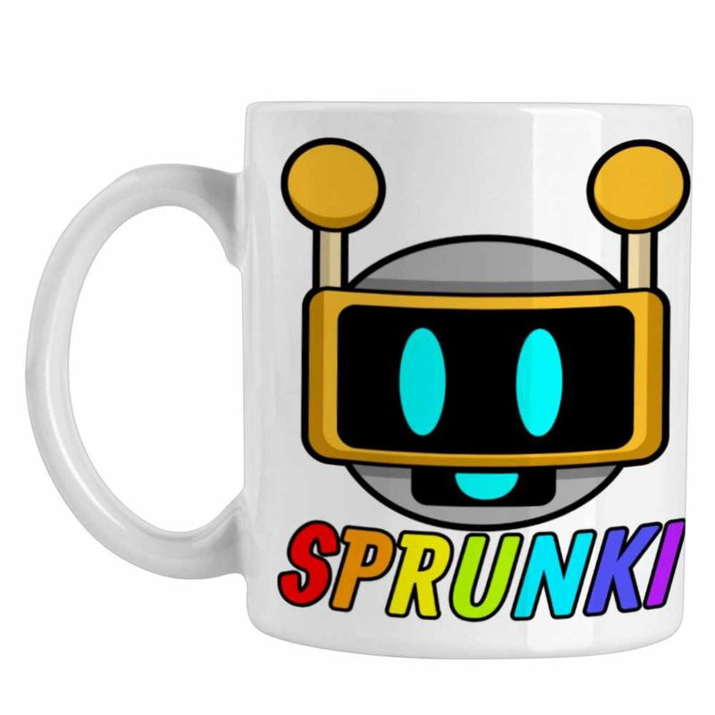 Casa si Gradina - Bucatarie si vesela - Cani si pahare - Cani si cesti - Cana Sprunki Fun Bot Song Music Game CoolTrend, alba, 330ml - Infinity.ro