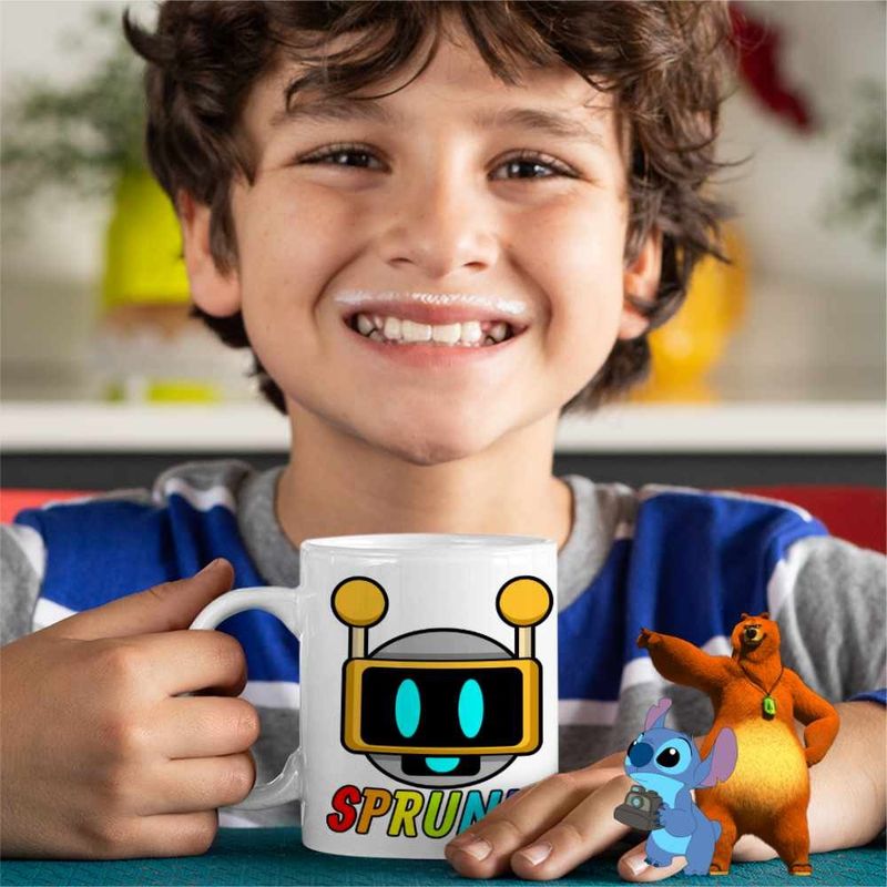 Casa si Gradina - Bucatarie si vesela - Cani si pahare - Cani si cesti - Cana Sprunki Fun Bot Song Music Game CoolTrend, alba, 330ml - Infinity.ro