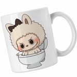 Casa si Gradina - Bucatarie si vesela - Cani si pahare - Cani si cesti - Cana Labubu Skibidi Toilet CoolTrend, alba, 330ml - Infinity.ro