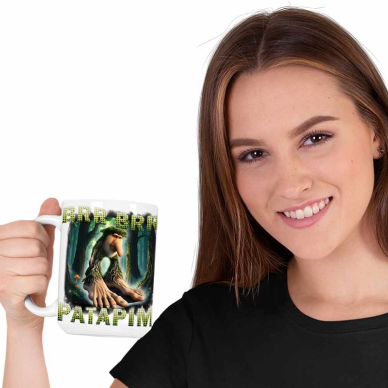 Casa si Gradina - Bucatarie si vesela - Cani si pahare - Cani si cesti - Cana Brr Brr Patapim Meme Brainrot Italian CoolTrend, alba, 330ml - Infinity.ro