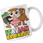 Casa si Gradina - Bucatarie si vesela - Cani si pahare - Cani si cesti - Cana Italian Ballerina Tung Boneca Brainrot Brain Rot CoolTrend, alba, 330ml - Infinity.ro