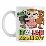 Casa si Gradina - Bucatarie si vesela - Cani si pahare - Cani si cesti - Cana Italian Ballerina Tung Boneca Brainrot Brain Rot CoolTrend, alba, 330ml - Infinity.ro