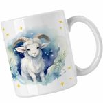 Casa si Gradina - Bucatarie si vesela - Cani si pahare - Cani si cesti - Cana Capricorn Baby Zodiac Horoscop Astrologie CoolTrend, alba, 330ml - Infinity.ro