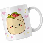 Casa si Gradina - Bucatarie si vesela - Cani si pahare - Cani si cesti - Cana Squishmallows Shaworma Fast Food CoolTrend, alba, 330ml - Infinity.ro