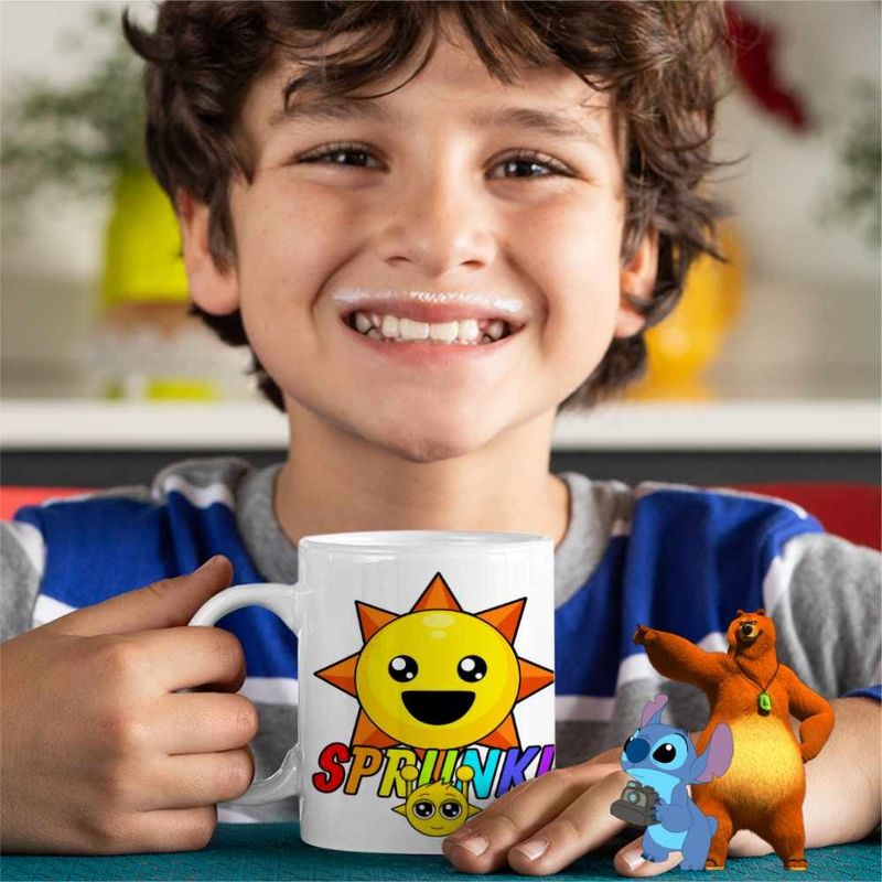 Casa si Gradina - Bucatarie si vesela - Cani si pahare - Cani si cesti - Cana Sprunki Sun Fun Music Game CoolTrend, alba, 330ml - Infinity.ro