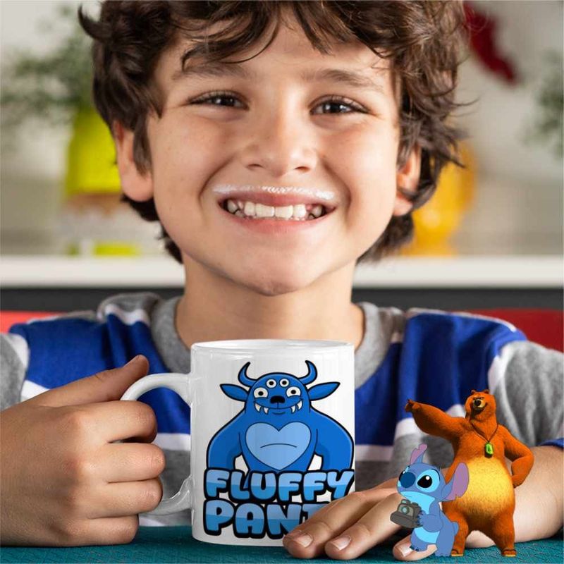 Casa si Gradina - Bucatarie si vesela - Cani si pahare - Cani si cesti - Cana Banban Fluffy Pants Desene CoolTrend, alba, 330ml - Infinity.ro