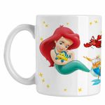 Casa si Gradina - Bucatarie si vesela - Cani si pahare - Cani si cesti - Cana Mica Sirena Baby Flounder Ariel Little Mermaid CoolTrend, alba, 330ml - Infinity.ro