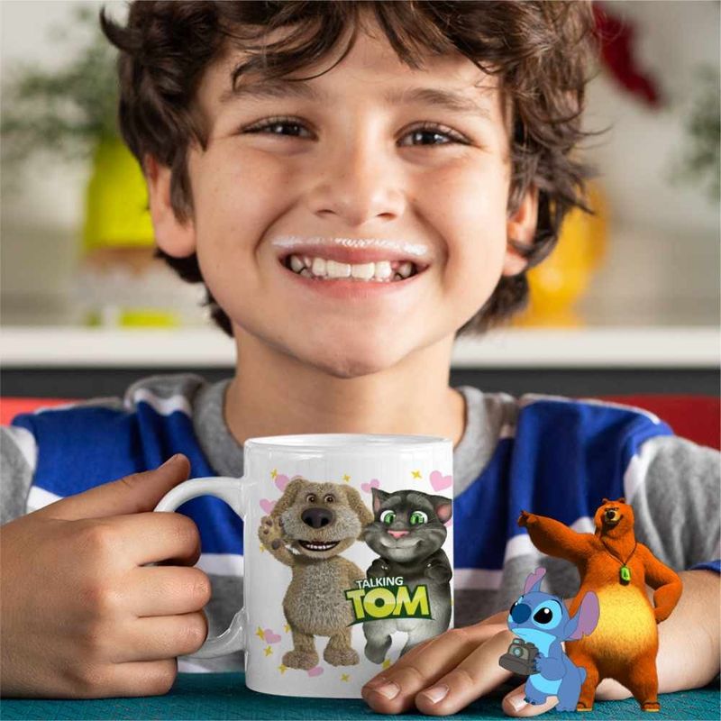 Casa si Gradina - Bucatarie si vesela - Cani si pahare - Cani si cesti - Cana Ben Talking Tom Best Friends CoolTrend, alba, 330ml - Infinity.ro