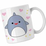 Casa si Gradina - Bucatarie si vesela - Cani si pahare - Cani si cesti - Cana Squish  mallows Rechin Ocean CoolTrend, alba, 330ml - Infinity.ro