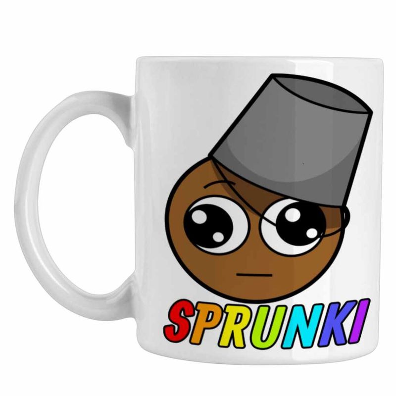 Casa si Gradina - Bucatarie si vesela - Cani si pahare - Cani si cesti - Cana Sprunki Brown Music Gamer CoolTrend, alba, 330ml - Infinity.ro