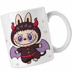 Casa si Gradina - Bucatarie si vesela - Cani si pahare - Cani si cesti - Cana Labubu Halloween Horror CoolTrend, alba, 330ml - Infinity.ro