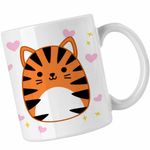 Casa si Gradina - Bucatarie si vesela - Cani si pahare - Cani si cesti - Cana Squishmallows Tigru Jungla Tigroaica CoolTrend, alba, 330ml - Infinity.ro