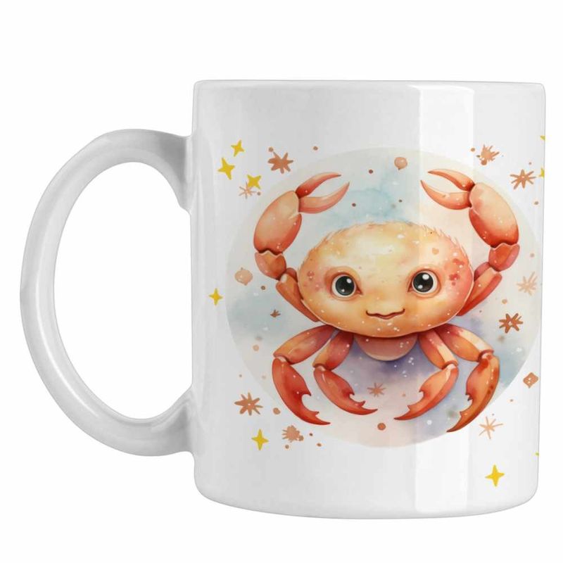 Casa si Gradina - Bucatarie si vesela - Cani si pahare - Cani si cesti - Cana Rac Baby Zodiac Horoscop Cancer Astrologie CoolTrend, alba, 330ml - Infinity.ro