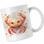 Casa si Gradina - Bucatarie si vesela - Cani si pahare - Cani si cesti - Cana Rac Baby Zodiac Horoscop Cancer Astrologie CoolTrend, alba, 330ml - Infinity.ro