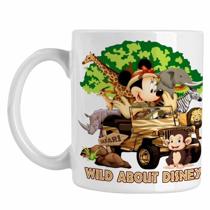 Casa si Gradina - Bucatarie si vesela - Cani si pahare - Cani si cesti - Cana Minnie Wild Disney Safari CoolTrend, alba, 330ml - Infinity.ro