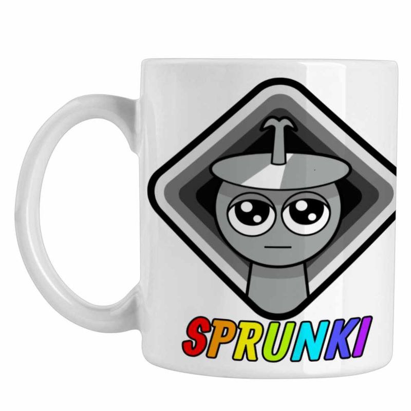 Casa si Gradina - Bucatarie si vesela - Cani si pahare - Cani si cesti - Cana Sprunki Beats Square Music Game CoolTrend, alba, 330ml - Infinity.ro
