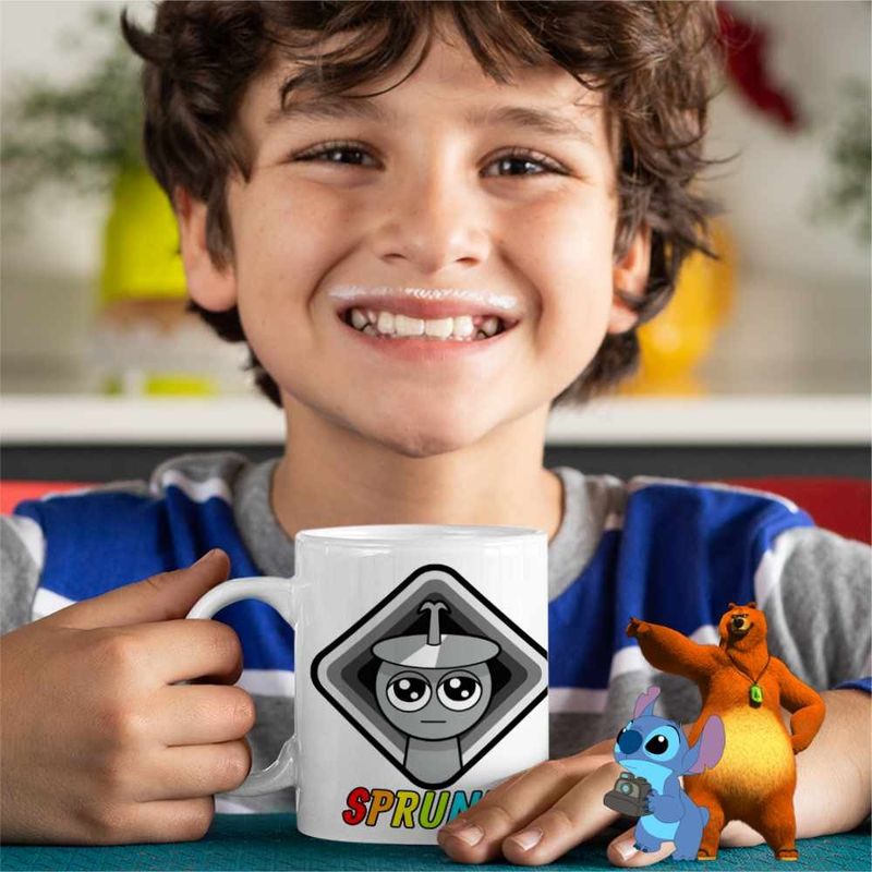 Casa si Gradina - Bucatarie si vesela - Cani si pahare - Cani si cesti - Cana Sprunki Beats Square Music Game CoolTrend, alba, 330ml - Infinity.ro