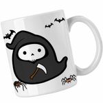 Casa si Gradina - Bucatarie si vesela - Cani si pahare - Cani si cesti - Cana Squishmallows Moartea cu coasa CoolTrend, alba, 330ml - Infinity.ro