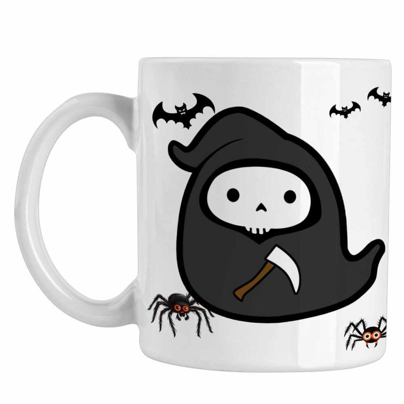 Casa si Gradina - Bucatarie si vesela - Cani si pahare - Cani si cesti - Cana Squishmallows Moartea cu coasa CoolTrend, alba, 330ml - Infinity.ro