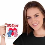 Casa si Gradina - Bucatarie si vesela - Cani si pahare - Cani si cesti - Cana Stich Angel Love Stitch Valentines Day Dragobete CoolTrend, alba, 330ml - Infinity.ro