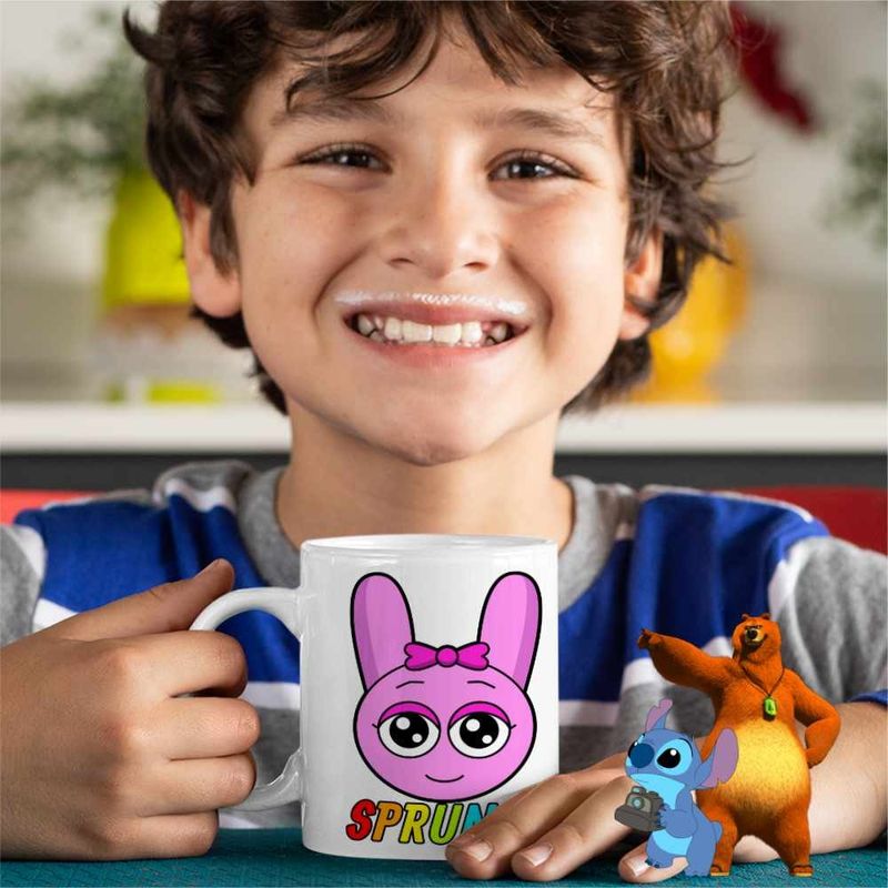 Casa si Gradina - Bucatarie si vesela - Cani si pahare - Cani si cesti - Cana Sprunki Game Pink Music Game CoolTrend, alba, 330ml - Infinity.ro