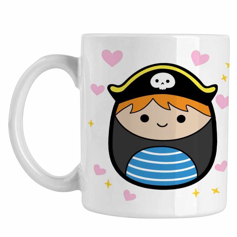 Casa si Gradina - Bucatarie si vesela - Cani si pahare - Cani si cesti - Cana Squishmallows Pirat Marinar CoolTrend, alba, 330ml - Infinity.ro