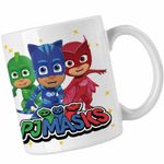 Casa si Gradina - Bucatarie si vesela - Cani si pahare - Cani si cesti - Cana Pj Masks Eroi Pijamale Crew CoolTrend, alba, 330ml - Infinity.ro