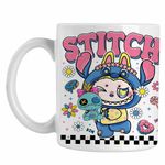 Casa si Gradina - Bucatarie si vesela - Cani si pahare - Cani si cesti - Cana Labubu Stitch Stich CoolTrend, alba, 330ml - Infinity.ro