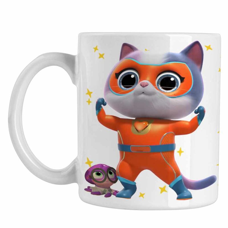Casa si Gradina - Bucatarie si vesela - Cani si pahare - Cani si cesti - Cana Super Pisicute Ghem Buddy SuperKitties CoolTrend, alba, 330ml - Infinity.ro