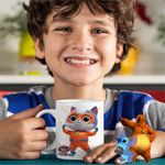Casa si Gradina - Bucatarie si vesela - Cani si pahare - Cani si cesti - Cana Super Pisicute Ghem Buddy SuperKitties CoolTrend, alba, 330ml - Infinity.ro