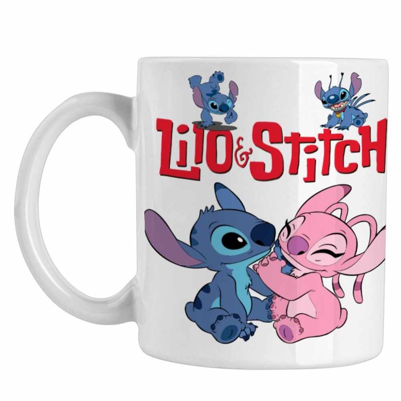 Casa si Gradina - Bucatarie si vesela - Cani si pahare - Cani si cesti - Cana Stitch Angel Love Dragobete Valentines Day CoolTrend, alba, 330ml - Infinity.ro