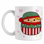 Casa si Gradina - Bucatarie si vesela - Cani si pahare - Cani si cesti - Cana Squishmallows Spiridus Mos Craciun CoolTrend, alba, 330ml - Infinity.ro