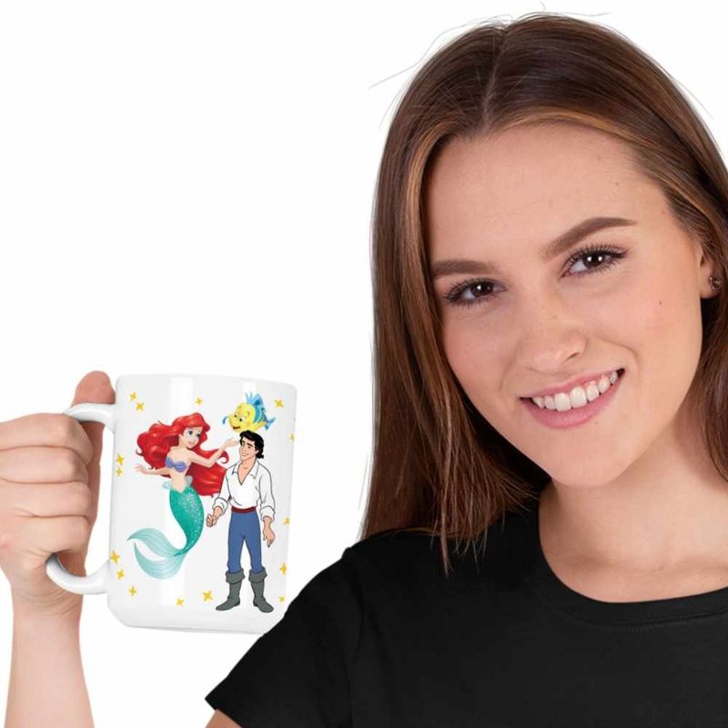 Casa si Gradina - Bucatarie si vesela - Cani si pahare - Cani si cesti - Cana Ariel Eric Flounder Mica Sirena CoolTrend, alba, 330ml - Infinity.ro