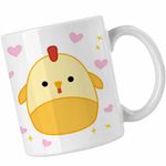 Casa si Gradina - Bucatarie si vesela - Cani si pahare - Cani si cesti - Cana Squishmallows Puisor Ferma CoolTrend, alba, 330ml - Infinity.ro