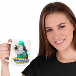 Casa si Gradina - Bucatarie si vesela - Cani si pahare - Cani si cesti - Cana Pupstruction Luna Catelusi Constructori Meseriasi CoolTrend, alba, 330ml - Infinity.ro