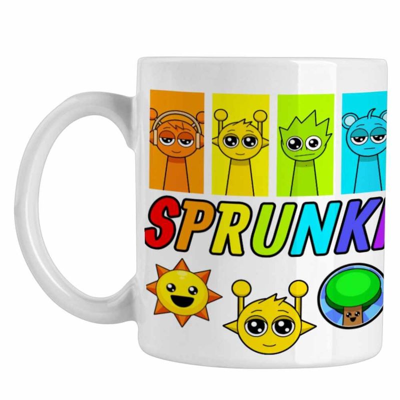 Casa si Gradina - Bucatarie si vesela - Cani si pahare - Cani si cesti - Cana Sprunki Music Notes Gamer CoolTrend, alba, 330ml - Infinity.ro