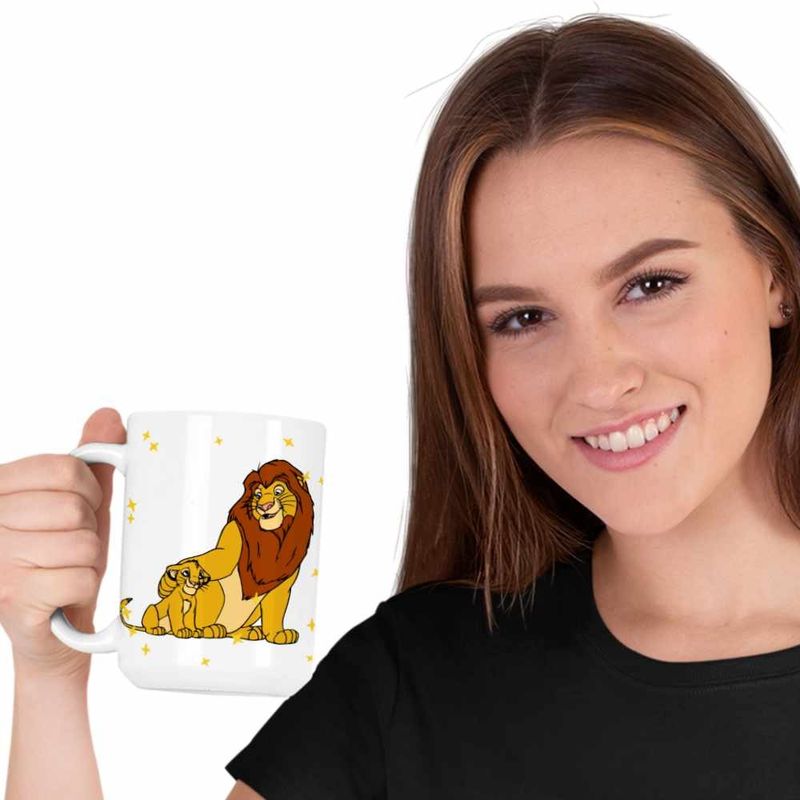 Casa si Gradina - Bucatarie si vesela - Cani si pahare - Cani si cesti - Cana Mufasa Simba Regele Leu Lion King CoolTrend, alba, 330ml - Infinity.ro