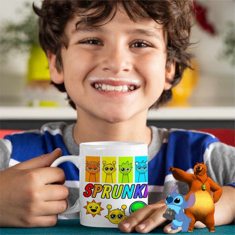Casa si Gradina - Bucatarie si vesela - Cani si pahare - Cani si cesti - Cana Sprunki Music Notes Gamer CoolTrend, alba, 330ml - Infinity.ro