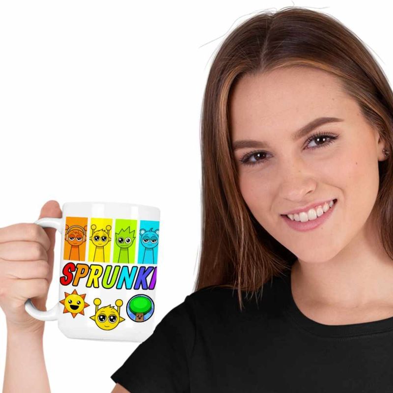 Casa si Gradina - Bucatarie si vesela - Cani si pahare - Cani si cesti - Cana Sprunki Music Notes Gamer CoolTrend, alba, 330ml - Infinity.ro