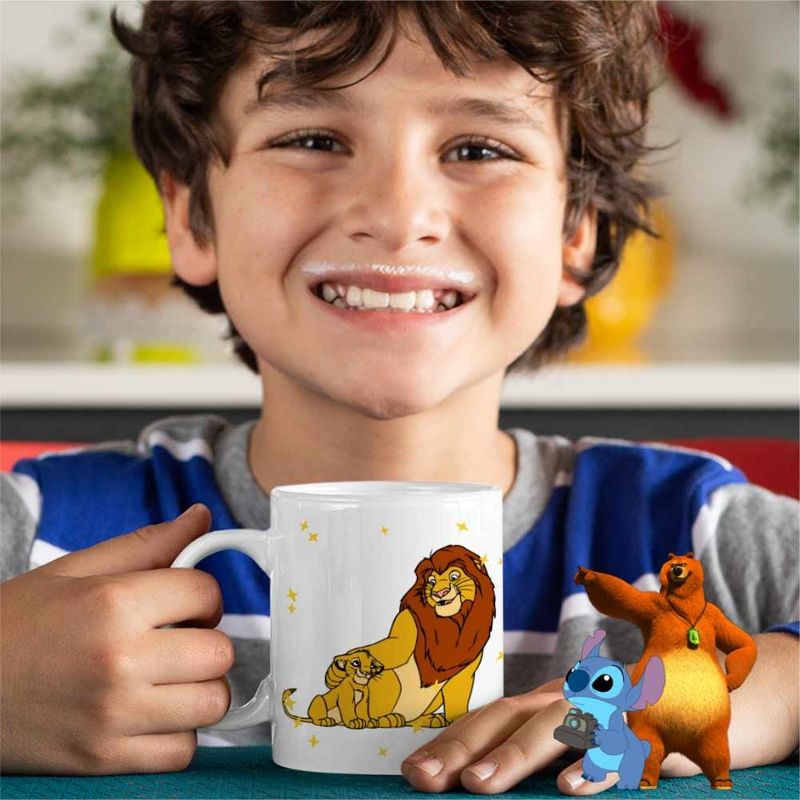 Casa si Gradina - Bucatarie si vesela - Cani si pahare - Cani si cesti - Cana Mufasa Simba Regele Leu Lion King CoolTrend, alba, 330ml - Infinity.ro
