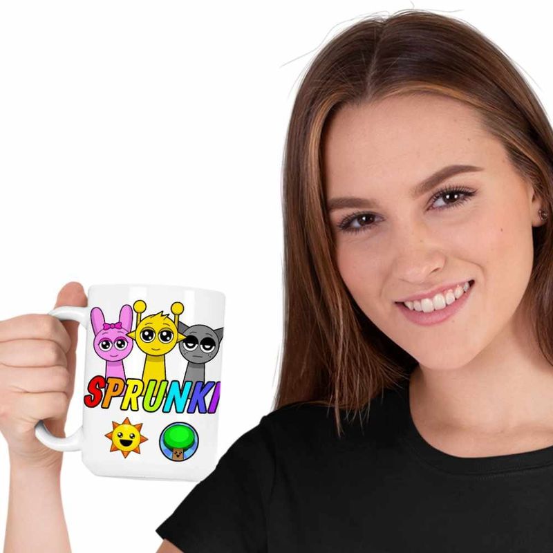 Casa si Gradina - Bucatarie si vesela - Cani si pahare - Cani si cesti - Cana Sprunki Music Game CoolTrend, alba, 330ml - Infinity.ro