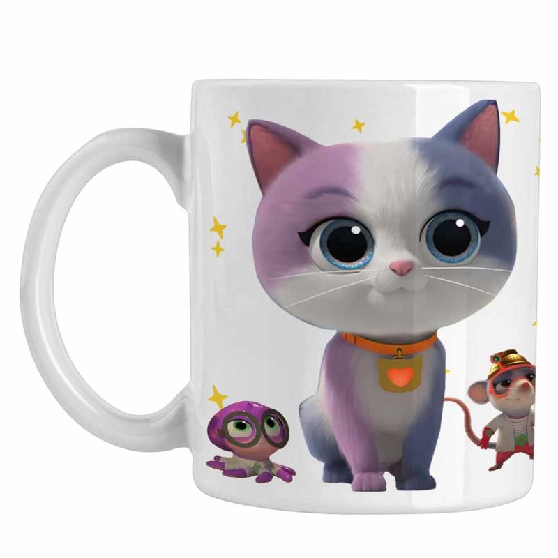 Casa si Gradina - Bucatarie si vesela - Cani si pahare - Cani si cesti - Cana SuperKitties Ghem Buddy Super Pisicute CoolTrend, alba, 330ml - Infinity.ro