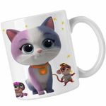 Casa si Gradina - Bucatarie si vesela - Cani si pahare - Cani si cesti - Cana SuperKitties Ghem Buddy Super Pisicute CoolTrend, alba, 330ml - Infinity.ro