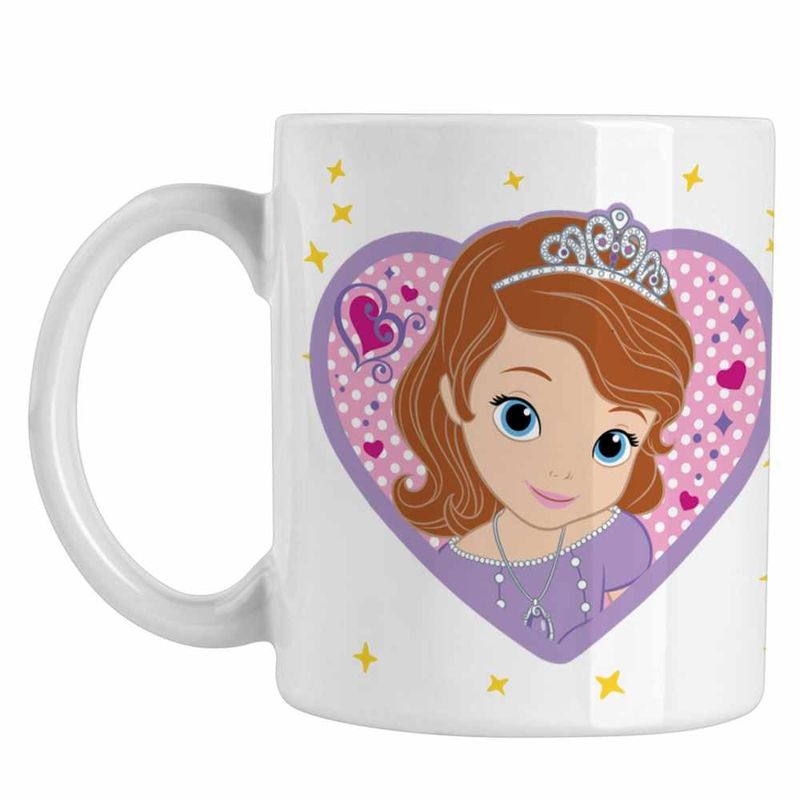Casa si Gradina - Bucatarie si vesela - Cani si pahare - Cani si cesti - Cana Sofia Intai Inima Desene CoolTrend, alba, 330ml - Infinity.ro